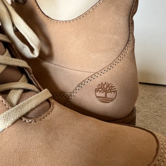 Timberland Ellendale Women's 9.5M Lace-Up Boots Light Beige Nubuck - Picture 13 of 16